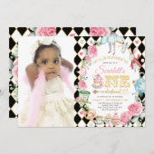 Alice in ONEderland不機嫌ティーパーティー1st誕生日 招待状 (正面/裏面)