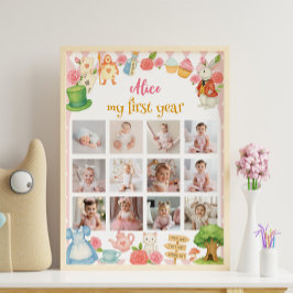 Alice in Onederland最初の誕生日フォトマイルストーン ポスター