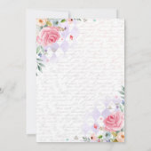 Alice In OneDerland誕生日お洒落ティーパーティー 招待状 (裏面)