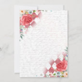 Alice In OneDerland誕生日お洒落ティーパーティー 招待状 (裏面)