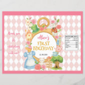 Alice in Onederland誕生日チップバッグラッパー チラシ (正面)