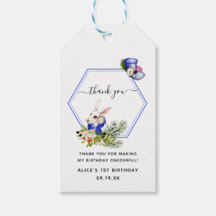 Alice In OneDerland誕生日パーティー  ありがとうございます ギフトタグ