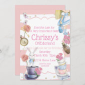 Alice in ONEderland誕生日招待状 招待状 (正面/裏面)