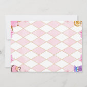 Alice in Onederland 1st誕生日ピンク写真 招待状 (裏面)