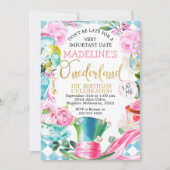 Alice In Onederland 1st誕生日招待状 招待状 (正面)