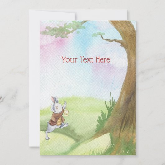 Alice in Onederland 1st Birthdayパーティの招待状 招待状 (裏面)