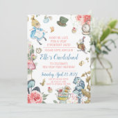 Alice in Onederland 1st Birthdayパーティの招待状 招待状 (スタンド正面)