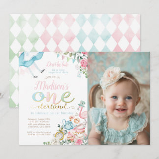 Alice in ONEderland 1st Birthday 招待状