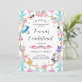 Alice in Onederland 1st Birthday Blue 招待状 (スタンド正面)