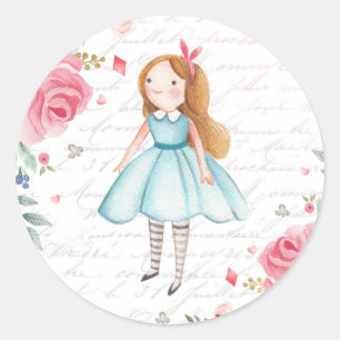 Alice in Onederland 1st Birthday Tea Partyお願い ラウンドシール