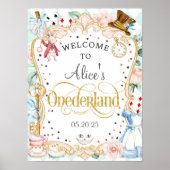 Alice in Onederland, 1st birthday welcome sign ポスター (正面)