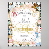 Alice in Onederland, 1st birthday welcome sign ポスター (正面)