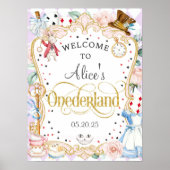 Alice in Onederland, 1st birthday welcome sign ポスター (正面)