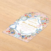 Alice in ONEderland 1st Birthday Whimsical アクリル招待状 (レイダウン)