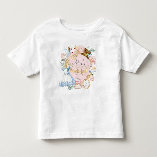 Alice in Onederland, Girl 1st birthday トドラーTシャツ (正面)
