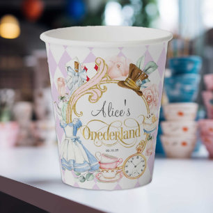 Alice in Onederland, girl 1st birthday 紙コップ