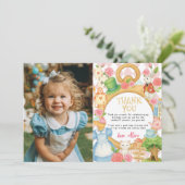 Alice in Onederland Teaパーティー誕生日写真 サンキューカード (スタンド正面)