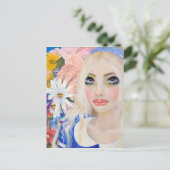 Alice in the Garden of Live Flowers 絵画's ポストカード (スタンド正面)