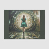 Alice in the Wonderland entering the rabbit hole 薄葉紙 (正面)