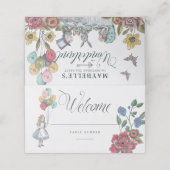 Alice In Wonderlandおとぎ話の誕生日パーティーテーブル プレイスカード (外部開封)