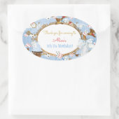 Alice in Wonderlandお願いギフトありがとう 楕円形シール (バッグ)