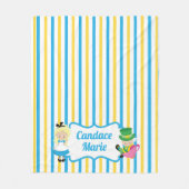 Alice in Wonderlandかわいいカスタム本好き子たち フリースブランケット (正面)