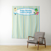 Alice in Wonderlandかわいい子供の誕生日フォトブース タペストリー (インサイチュ)