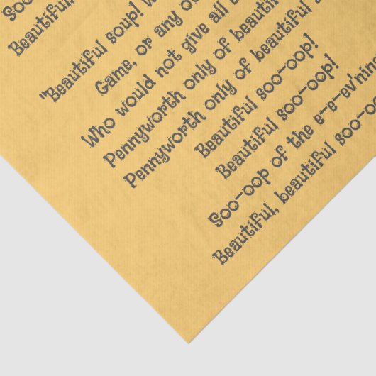 Alice in Wonderlandにせウミガメのスープの歌 薄葉紙 (詳細)