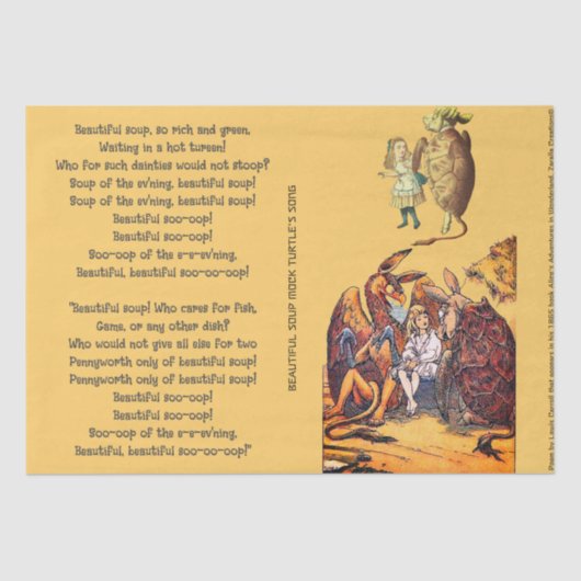 Alice in Wonderlandにせウミガメのスープの歌 薄葉紙 (正面)