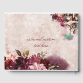 Alice in Wonderlandのヴィンテージエレガントフローラ結婚 ゲストブック (裏面)