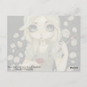Alice in Wonderlandアートポストカード絵を描バラ赤 ポストカード (裏面)