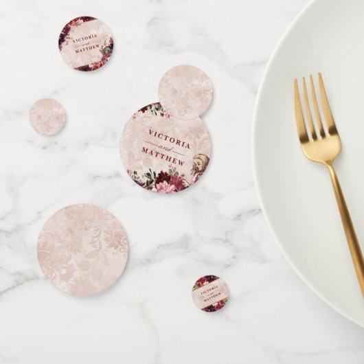 Alice in Wonderlandエレガントなウェディングモノグラム コンフェッティ (グループ)