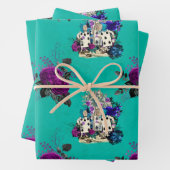 Alice in Wonderlandカードとバラ ラッピングペーパーシート (インサイチュ)