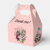 Alice in Wonderlandキャラクターオンピンクと金ゴールド フェイバーボックス (裏面サイド)