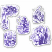 Alice in Wonderlandキャラクターin Purple Stickers シール (正面)