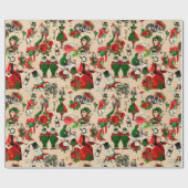 Alice in Wonderlandクリスマスラッピング紙 ラッピングペーパー (フラット)