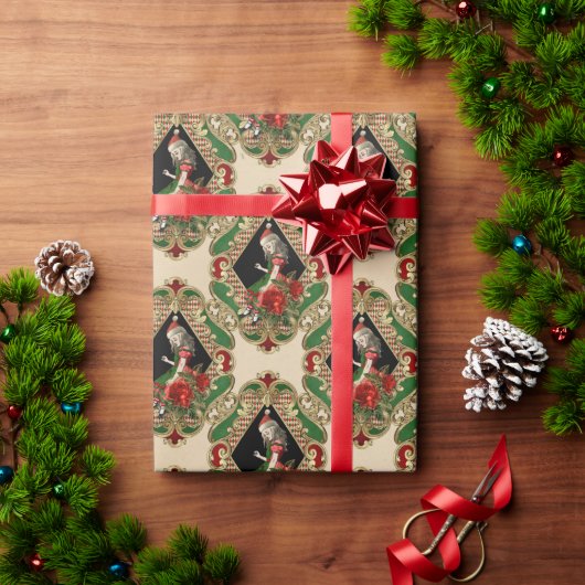 Alice in Wonderlandクリスマスラッピング紙 ラッピングペーパー (クリスマスギフト)