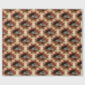 Alice in Wonderlandクリスマスラッピング紙 ラッピングペーパー (フラット)