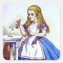 Alice in Wonderlandスタンプとポストカード スクエアシール