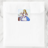 Alice in Wonderlandスタンプとポストカード スクエアシール (バッグ)