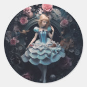 Alice in Wonderlandスタンプ ラウンドシール (正面)