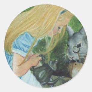 Alice in Wonderlandステッカー ラウンドシール