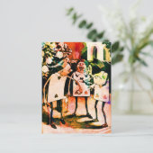 Alice in Wonderlandトランプ水彩 ポストカード (スタンド正面)