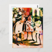 Alice in Wonderlandトランプ水彩 ポストカード (正面/裏面)