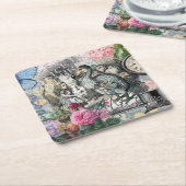 Alice in Wonderlandドドクラシックー美術品 スクエアペーパーコースター (アングル)