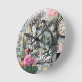 Alice in Wonderlandドドクラシックー美術品 ラウンド壁時計 (傾斜)