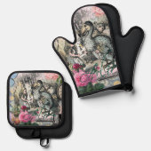 Alice in Wonderlandドドクラシックー美術品 鍋つかみ&鍋敷きセット (正面/裏面)