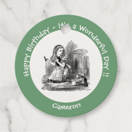 Alice in Wonderlandパーティー – アリスと子猫 フェイバータグ