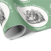 Alice in Wonderlandパーティー – アリスと子猫 ラッピングペーパー (ロールコーナー)