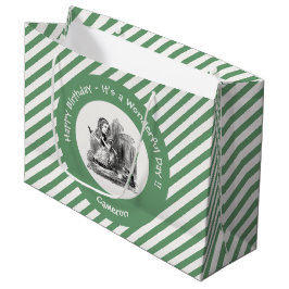 Alice in Wonderlandパーティー – アリスと子猫 ラージペーパーバッグ